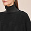 View: Worn, "H" rectangular cape poncho