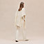 View: Worn, "H" rectangular cape poncho