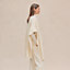 View: Worn, "H" rectangular cape poncho