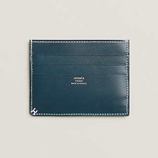 【新品未使用】HERMÈS ジャガード Hレリーフ ブルー H Sellier card holder - Blue | Hermès Mainland China