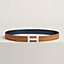 H Striee belt buckle & Contrast reversible leather strap 32&nbsp;mm, View: , view 1 of 2