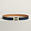 H Striee belt buckle & Contrast reversible leather strap 32&nbsp;mm, View: , view 2 of 2