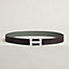 H Striee belt buckle & Reversible leather strap 32&nbsp;mm, view 1 of 2