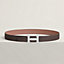 H Striee belt buckle & Reversible leather strap 32 mm, view 2 of 2