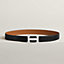 View: , H Striee belt buckle & Reversible leather strap 32 mm