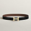 View: , H Striee belt buckle & Reversible leather strap 32 mm