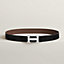 View: , H Striee belt buckle & Reversible leather strap 32 mm