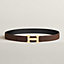 View: , H Striee belt buckle & Reversible leather strap 32 mm