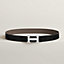 View: , H Striee belt buckle & Reversible leather strap 32 mm