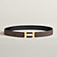 View: , H Striee belt buckle & Reversible leather strap 32 mm