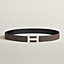 View: , H Striee belt buckle & Reversible leather strap 32 mm