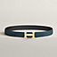 View: , H Striee belt buckle & Reversible leather strap 32 mm