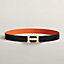 View: , H Striee belt buckle & Reversible leather strap 32 mm