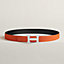 View: , H Striee belt buckle & Reversible leather strap 32 mm