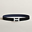View: , H Striee belt buckle & Reversible leather strap 32 mm