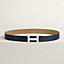View: , H Striee belt buckle & Reversible leather strap 32 mm