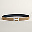 View: , H Striee belt buckle & Reversible leather strap 32 mm