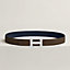 View: , H Striee belt buckle & Reversible leather strap 32 mm