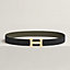 View: , H Striee belt buckle & Reversible leather strap 32 mm
