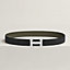 H Striee belt buckle & Reversible leather strap 32 mm, view 2 of 2