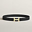 View: , H Striee belt buckle & Reversible leather strap 32 mm