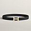 View: , H Striee belt buckle & Reversible leather strap 32 mm