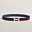 View: , H Striee belt buckle & Reversible leather strap 32 mm