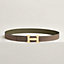 View: , H Striee belt buckle & Reversible leather strap 32 mm