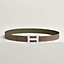 View: , H Striee belt buckle & Reversible leather strap 32 mm