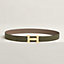 View: , H Striee belt buckle & Reversible leather strap 32 mm