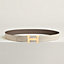 H Striee belt buckle & Reversible leather strap 32 mm, view 2 of 2