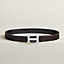 View: , H Striee belt buckle & Reversible leather strap 32 mm