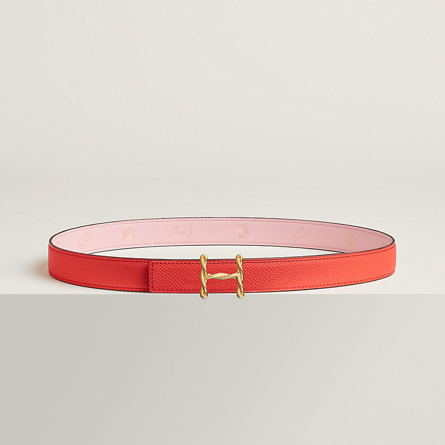 H Torsade belt buckle & Hermès sur Mer reversible leather strap 24 mm