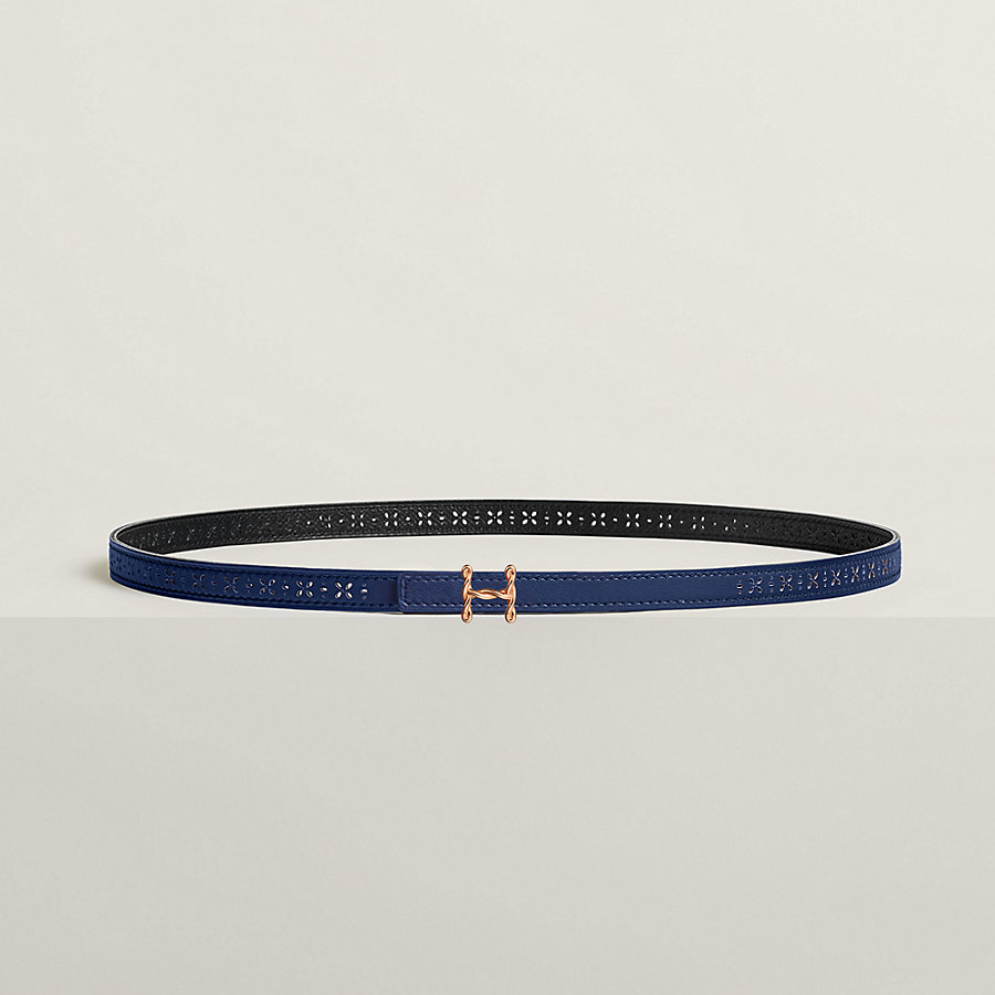 H Torsade belt buckle & Reversible leather strap 13 mm