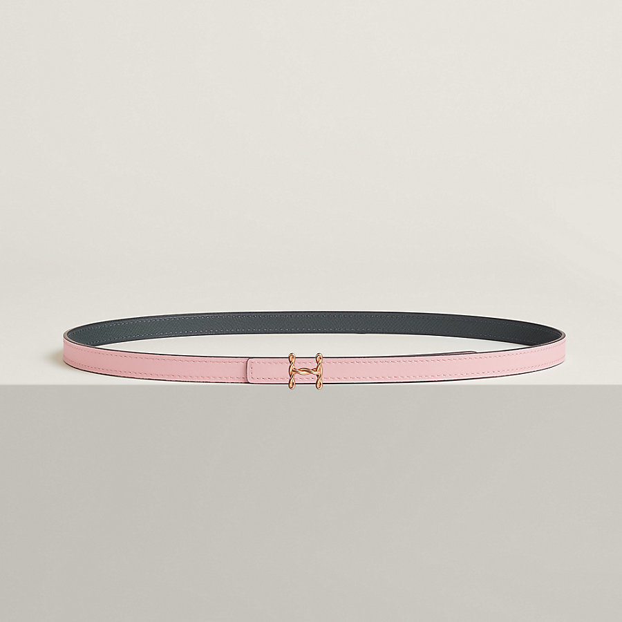 H Torsade belt buckle & Reversible leather strap 13 mm