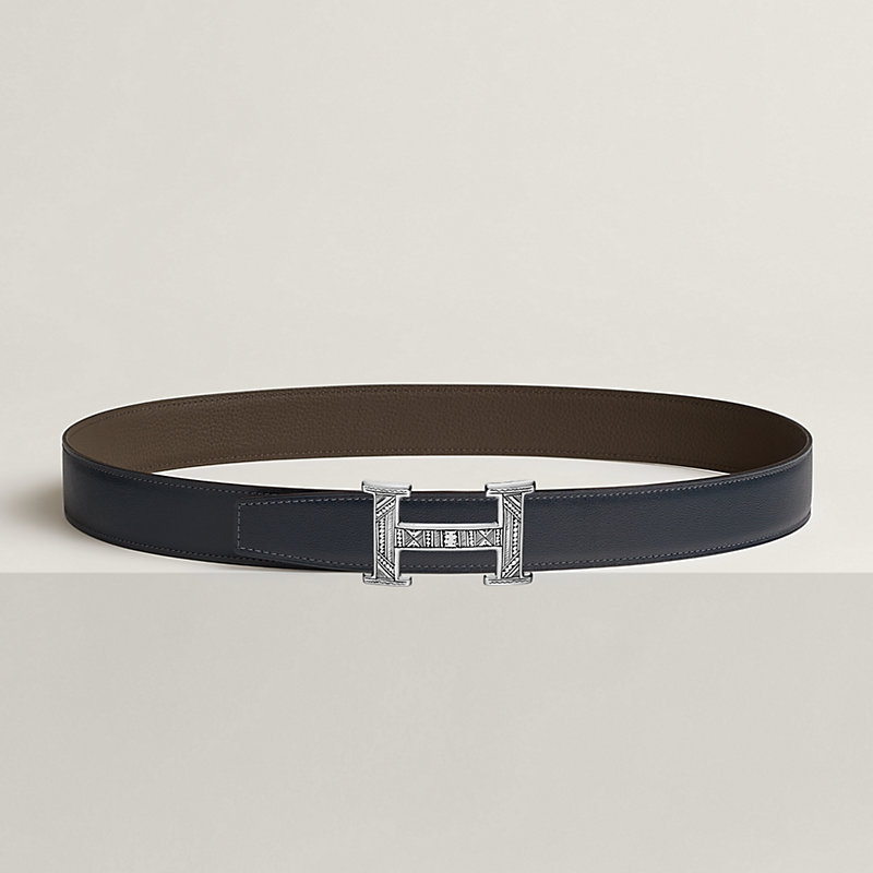 H Touareg belt buckle & Reversible leather strap 32 mm