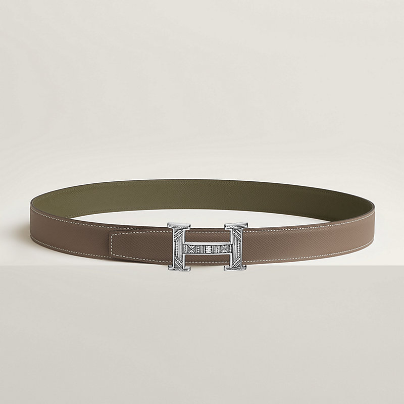 H Touareg belt buckle & Reversible leather strap 32 mm