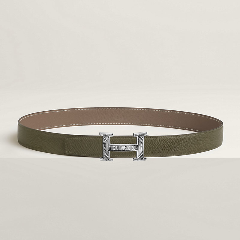 H Touareg belt buckle & Reversible leather strap 32 mm