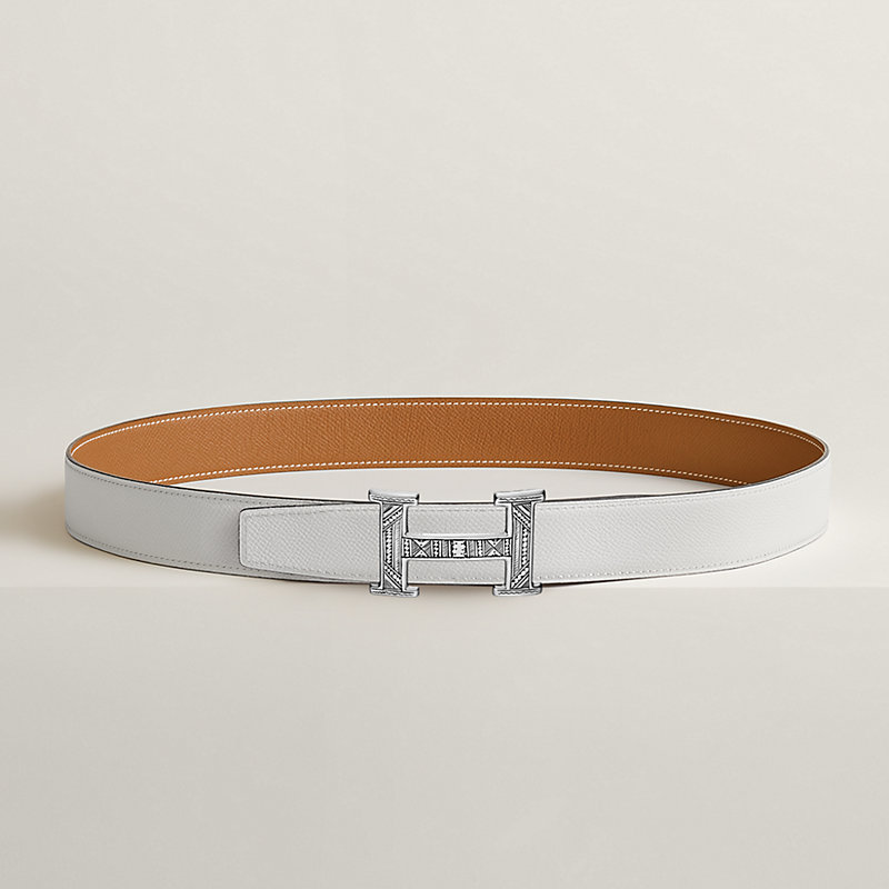 H Touareg belt buckle & Reversible leather strap 32 mm