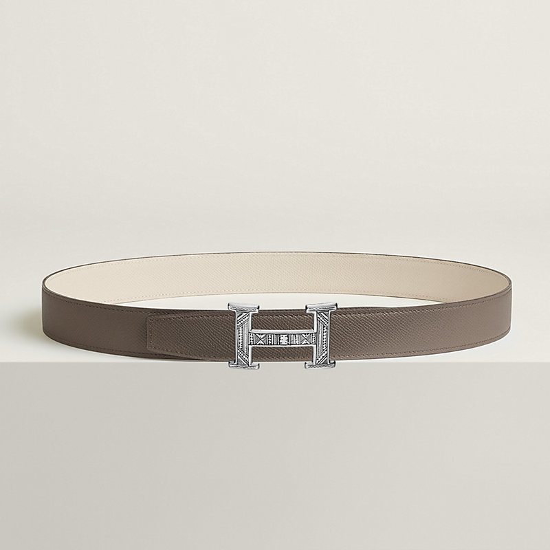 H Touareg belt buckle & Reversible leather strap 32 mm