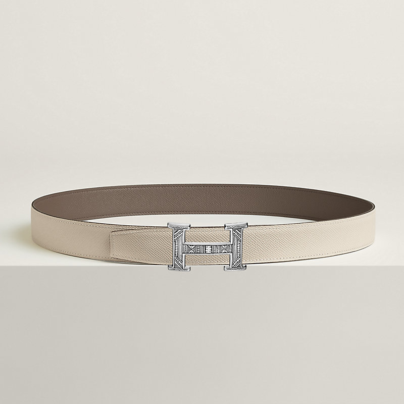 H Touareg belt buckle & Reversible leather strap 32 mm