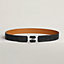 H Twist belt buckle & Leather strap 32 mm, view 1 of 1