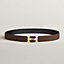 View: , H Twist belt buckle & Reversible leather strap 32 mm