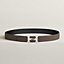 View: , H Twist belt buckle & Reversible leather strap 32 mm