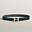 View: , H Twist belt buckle & Reversible leather strap 32 mm
