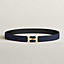 View: , H Twist belt buckle & Reversible leather strap 32 mm