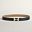 View: , H Twist belt buckle & Reversible leather strap 32 mm