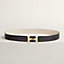 View: , H Twist belt buckle & Reversible leather strap 32 mm