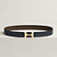 View: , H Twist belt buckle & Reversible leather strap 32 mm