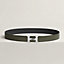 View: , H Twist belt buckle & Reversible leather strap 32 mm